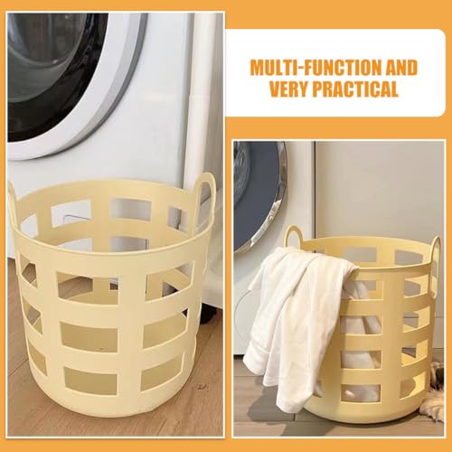 EXHUMKY Small Laundry Basket 7.99X7.16X7.16In Reusable Plastic Storage Organizer Hollow-Out Dirty Clothes Basket for Home Bathroom Dorm Room by EXHUMKY - Image 7