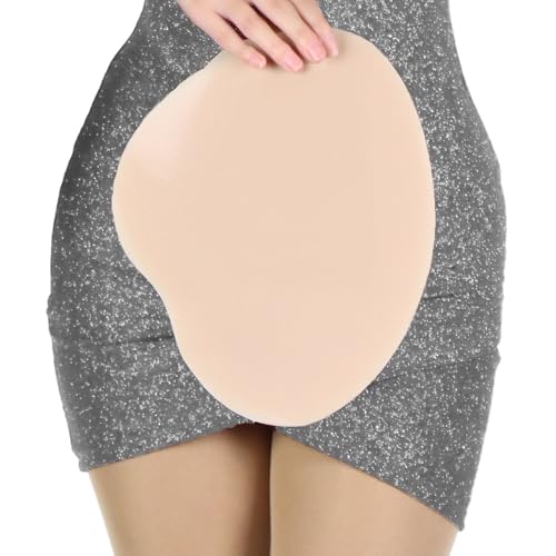Skinister Krótkie silikonowe ochraniacze na biodra. Realistyczna bielizna modelująca Hip Dip Filler (Jasny, B)