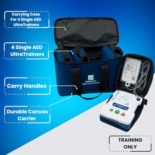 Image of MCR Medical Prestan AED UltraTrainer Pack of 4, Replacement Pads Pack of 4, & Pack of 40 of CTK3