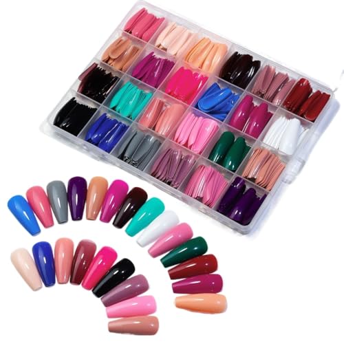 Presse sur ongles avec gel et pointes de ballet douces et légères