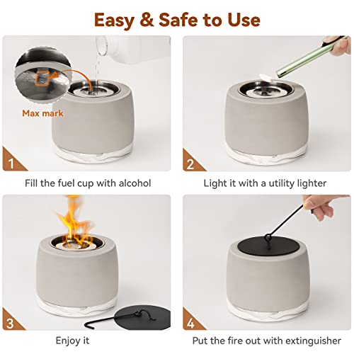 Orimit Tabletop Fire Pit Bowl With 3 Extendable Roasting Sticks, Portable Table Top Smores Maker, Personal Mini Fireplace For Indoor And Outdoor Use #TOP6