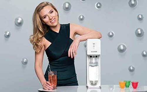 SodaStream Source Original 2 pack Twin White 1 Liter Carbonating Reusable Water Bottles BPA-FREE Soda Stream Bundle with large Cleaning Brush
