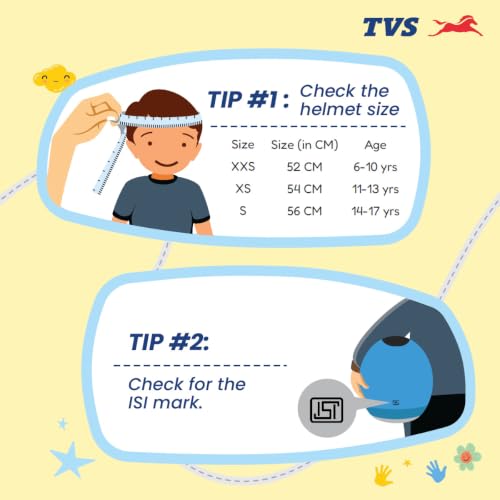 Image of TVS 1911 Kids Half Face Helmet | ISI Certified Safety Helmet for Kids | Lightweight Protective Helmet with Comfortable Fit & Durable Design