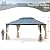MELLCOM 12x16FT Hardtop Gazebo, Permanent Outdoor Aluminum Patio Gazebo with Aluminum Composite Double Roof for Patio Lawn and Garden, Curtains and Netting Included