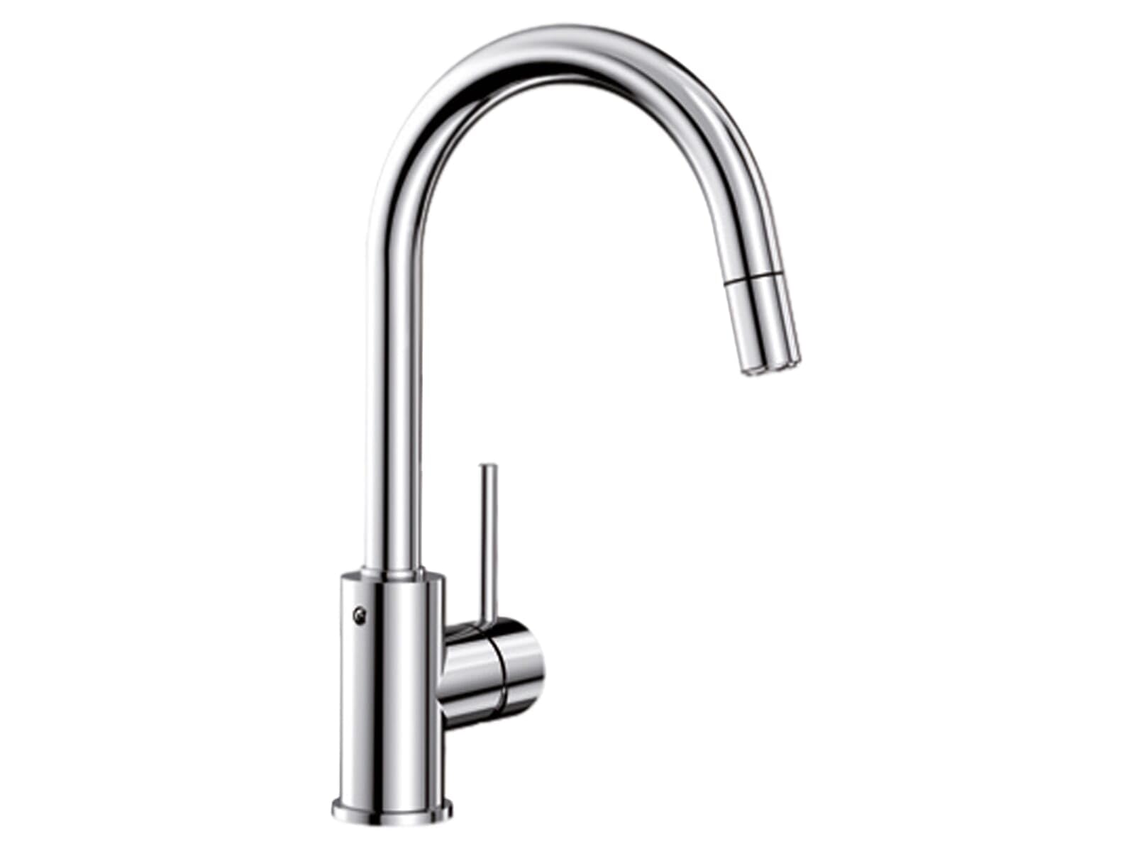 BLANCO MIDA-S – Kitchen Mixer Tap with High, Pull-out Spout – High Pressure – Chrome – 521454