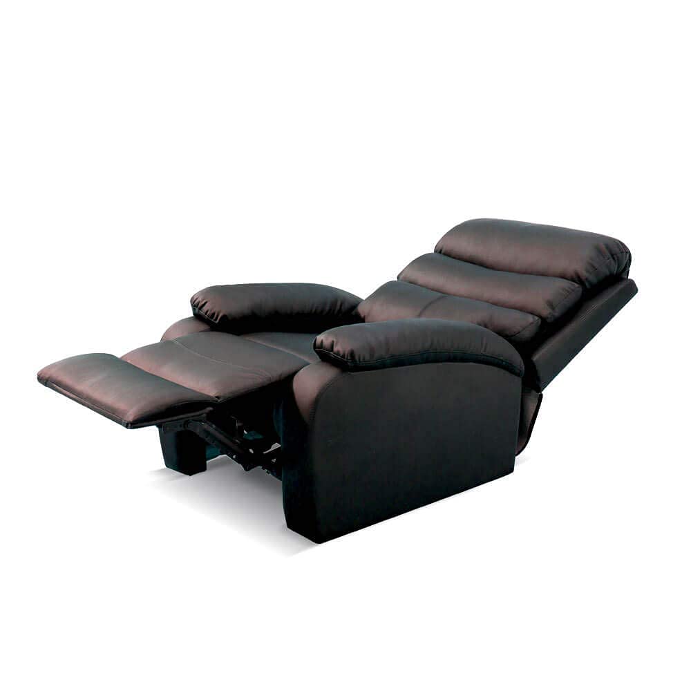Gridinlux | Sillón Masaje Relax Extra acolchado Marrón Wengué | Reclinable | Función Calor Lumbar | 5 Modos | 8 Motores | Mando de Control | 4 zonas de masaje | Polipiel