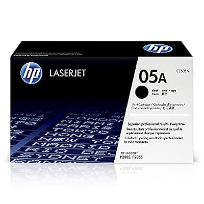 HP 05A Black Toner Cartridge | Works LaserJet P2035, P2055 Series | CE505A