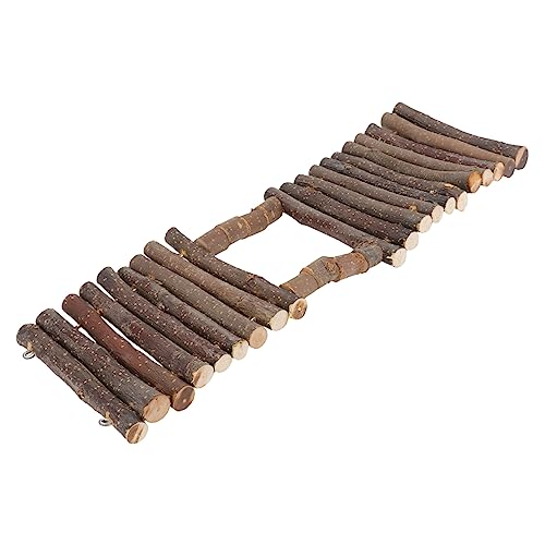 POPETPOP 1pc Small Pet Wooden Fence Prop for Hamsters and Chinchillas Teeth Grinding Compact and Portable Design Easy to Install Material