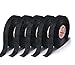 Tesa Black Fuzzy Fleece Interior Wire Loom Harness Tape for VW, Audi, Mercedes, BMW 19 mm X 15 Meters (5 Rolls)