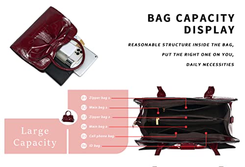 Image of JHVYF Women Tote bag Satchel Purses and Handbags for Women Shoulder Bags Bow Purse