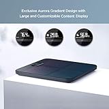 Amazfit B  scula Inteligente de composici  n corporal b  scula de pesaje personal digital con an  lisis inteligente 16 par  metros de composici  n corporal  aplicaci  n para IOS y Andriod Aurora