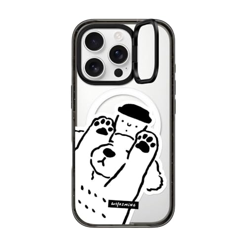 CASETiFY CpNg OX^h MagSafeΉ iPhone 16 ProP[X [LbNX^h / 2m̗NA (MILKi3{) / CX[dMagsafeΉ] - Dog Loves Coffee