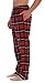 Gioberti Mens Yarn Dye Brushed Flannel Pajama Pants, Elastic Waist, Red/Black/White Highlight, XX-Large