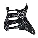 KAISH 11 Hole 3D Printed Strat Style Guitar Plastic Pickguard Bridge Reversed ST Pick Guard for Jimi Hendrix Stratocaster/Strat Flower Pattern