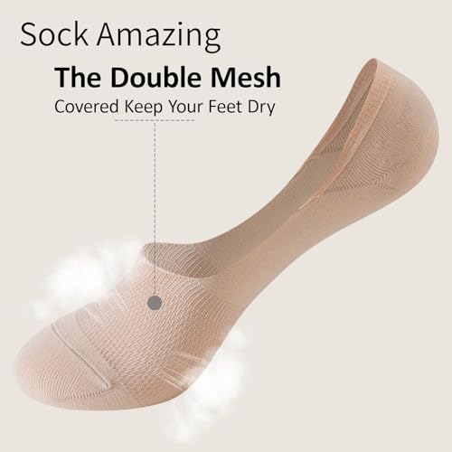 Image of Sock Amazing No Show Socks Womens Low Cut Flat Boat Line Socks 8 Pairs Size 9-11
