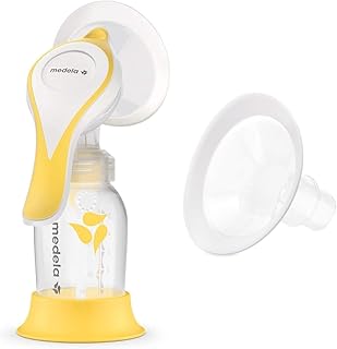 Manual Breast Pump with Flex Shields Harmony Single Hand Pump and 2 Pack PersonalFit Flex 30mm Breast Shields