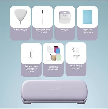 Cricut 2012517 Joy Xtra Lavender Starter Pack (Cutter Machine & Consumables Pack)