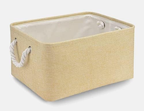 Mangata Foldable Storage Box, Thickened Fabric Storage Basket with Handles for Shelves Toy (XLarge, Grey)