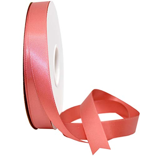 Image of Morex Ribbon 08816 /50-141 Double Face Satin Ribbon, 3 /8 inchx 50 Yd, Cinnabar