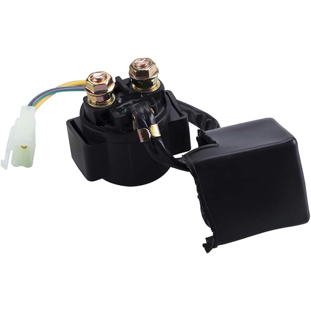 Greluma 1 Pieza Relé de solenoide de arranque para GY6 de 4 tiempos,50 cc,125 cc,150 cc,200 cc,250 cc,ATV,motos de cross,scooters,Go Kart,Dne Buggys,quad,4 ruedas,bicicleta de bolsillo,ciclomotor
