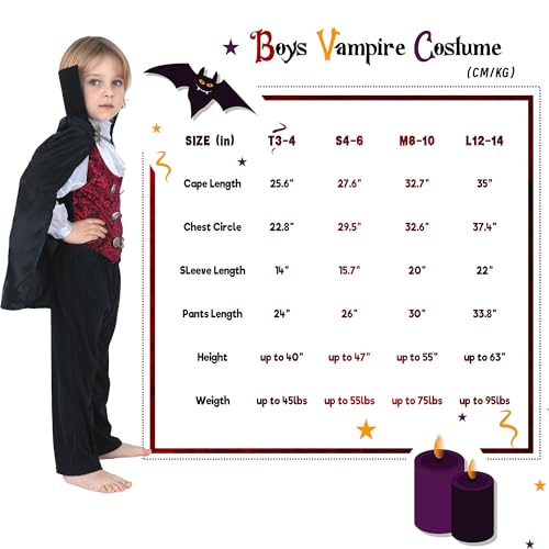 Disfraz infantil de vampiro para niños Halloween miniatura 7