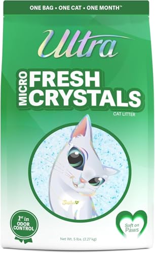 Ultra Fresh Scented Micro Crystals Premium Cat Litter - 99.9% Dust Free, Soft on Paws - 5 Lbs.