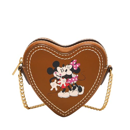 Mini sac en cuir marron Mickey and Friends cadeau femme Fossil