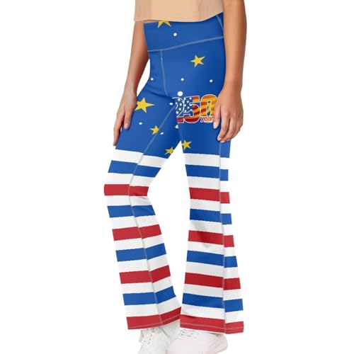 Image of Girls Flare Leggings 5-14T Cute Bell Bottoms for Girl Yoga Pants for Gym