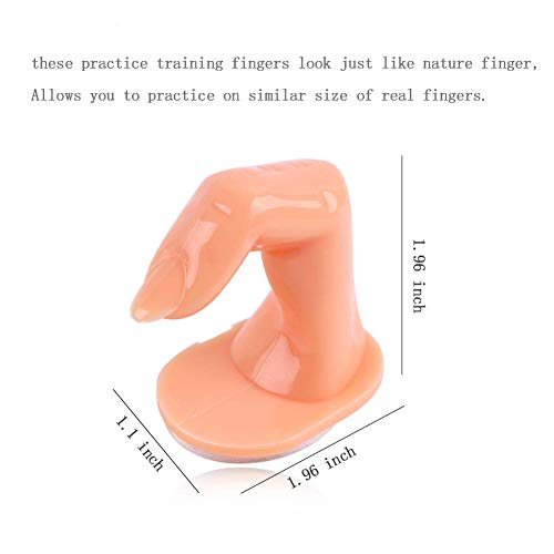 Practice Fingers For Acrylic Nails Gel Training Nail Art Practice Fingers Decoration Training Fingers, Plastic Fake Fingers With Nails, 10 Pack #TOP1