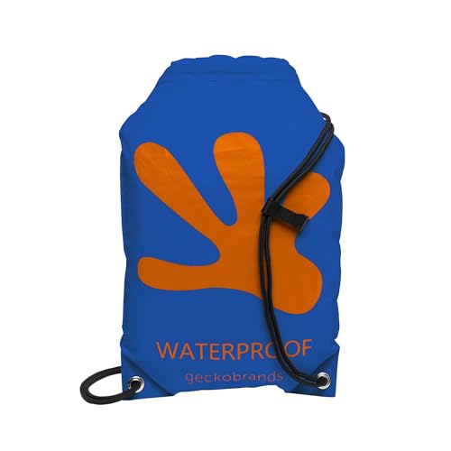 Image of geckobrands Embark 10L Drawstring Backpack - Waterproof, Lightweight Dry Bag for Beach, Hiking, and Light Water Activities