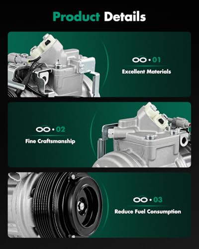 Image of SCITOO AC Compressor for Lexus for LS400 4.0L 1990-2000, Fast Cooling Air Conditioner Compressor for Lexus for LX470 4.7L 1998-2007, for Toyota for Land Cruiser 4.7L 1998-2007