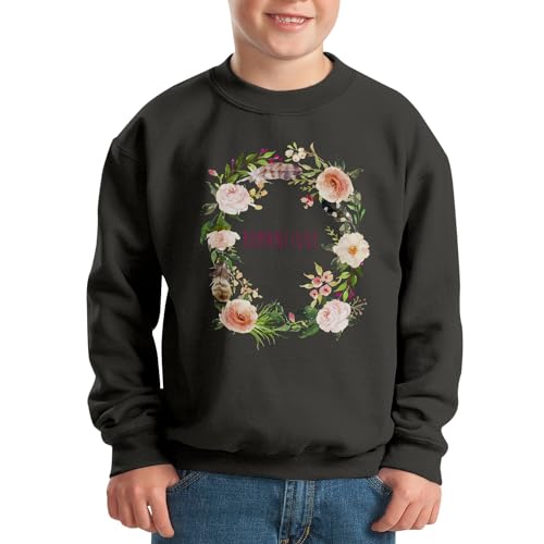 Sweatshirt enfant romantique motif fleur vêtement coton Saint Valentin