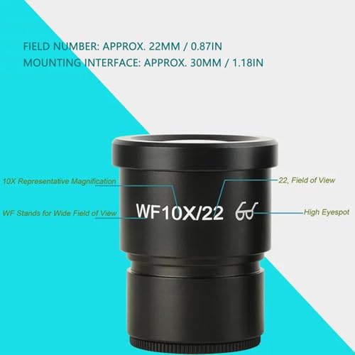 Oculaire microscope biologique 10x 30mm avec adaptateurs d'objectif - 5