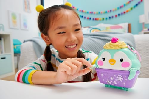 Polly Pocket Coffret Pingouin des Neiges avec 2 Mini-Figurines, 12 Accessoires, 6 Éléments De Jeu, Jouet Voyage, Jouet Enfant, A Partir De 4 Ans, HRD34