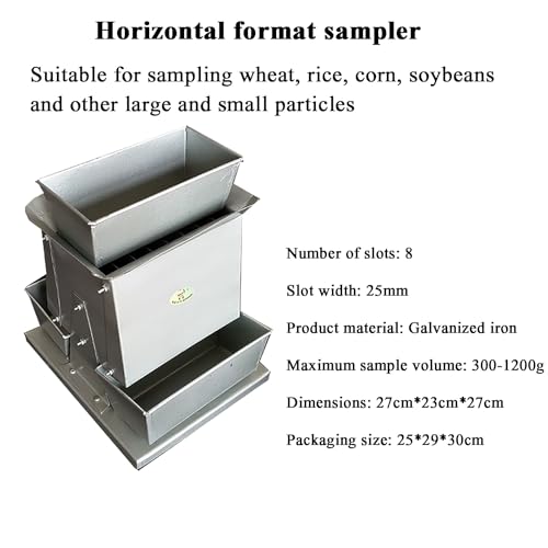LHQYA 8-Raster-Probenaufteiler, Saatgutsortierer Mit Aufnahme, Gleichmäßig Gemischte Proben, Schlitzbreite: 25 Mm, Maximales Probenvolumen: 300–1200 G, Für Getreide, Weizen