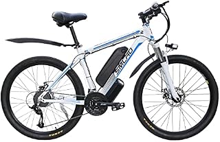 AKEZ Electric Bikes for Adults,26" Ebike for Men,Electric Hybrid Bicycle MTB All Terrain, 48V/10Ah Removable Lithium Battery Road Mountain Bike, for Cycling Outdoor Travel Work Out