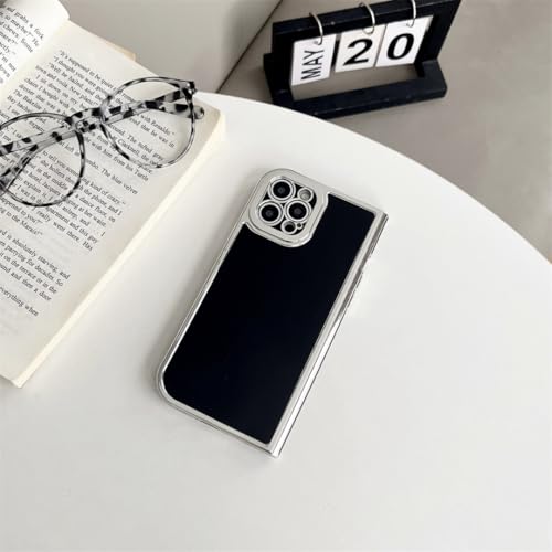 Coque iPhone 13 Pro noir chic en silicone de luxe antichoc élégante