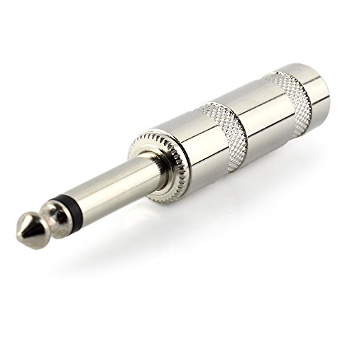 Aufgeld Audio Premium 1/4" Plugs Connectors For Speaker Cables, Patch Cables, Snakes - Ts Male Mono 1/4 Inch Phono 6.3Mm Phone Plug Bulk (4 Pack) #TOP5