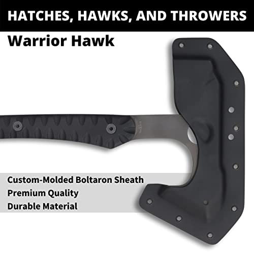 Spyderco Warrior Hawk Utility Tomahawk With Tough D2 Steel Head And 13.68" G-10 Scaled Handle - Includes Custom-Molded Boltaron Sheath And Padded Zipper Pouch - H03 #TOP6