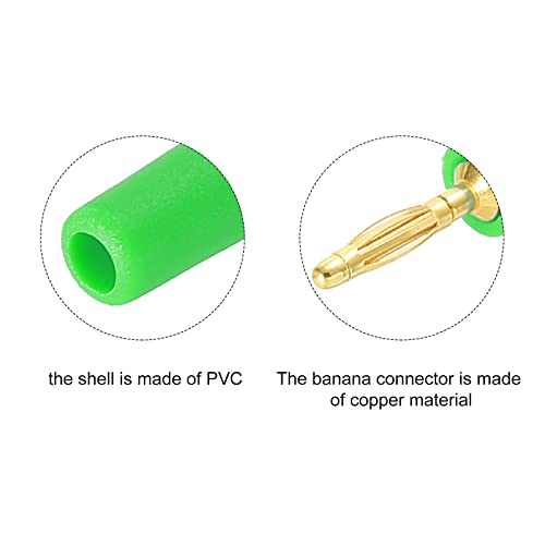 PATIKIL 10 Pack Banana Plugs Connector Speaker Banana Plug Connectors Solder Type 2mm Gold-Plated Copper Green for Speaker Wires Sound Systems - Image 3