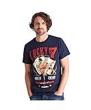 Joe Browns Lucky No 7 Camiseta, Azul (Blue), Medium para Hombre