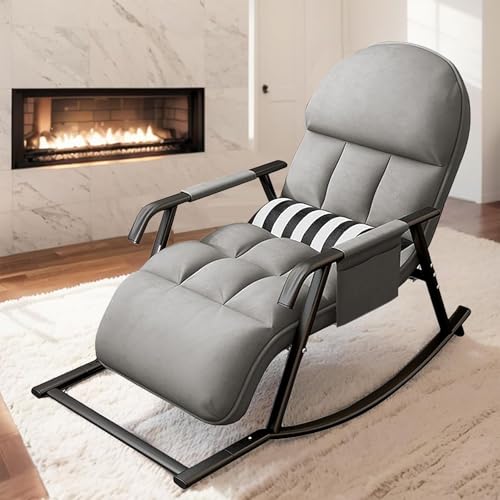 Design Moderno ed Elegante per Ogni Ambiente – Con il suo stile minimalista e raffinato, questa poltrona a dondolo in metallo imbottita si adatta perfettamente a qualsiasi tipo di arredamento, dal moderno al classico. Perfetta per il soggiorno, la camera da letto, l’ufficio o un angolo lettura, aggiunge un tocco di eleganza e funzionalità agli spazi domestici.