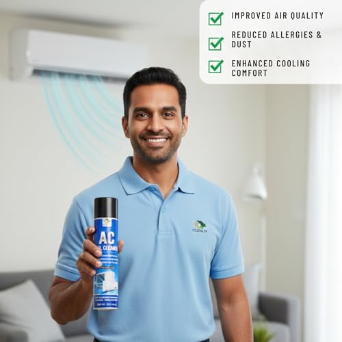 Image of AC Coil Cleaner Foam Spray - Non- Acidic | Heavy Duty | Instant Dirt & Dust Remover | Boosts Cooling Efficiency & Lowers Energy Bills | Professional Grade | 2400ml (600ml x 4Pack)