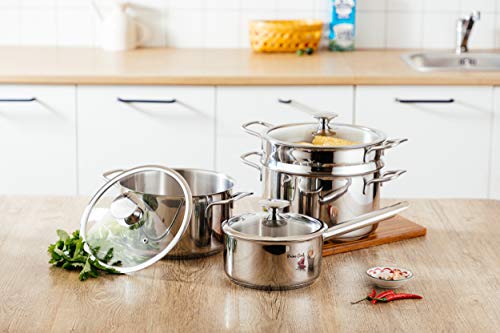 Prime Cook 2.5 Qt. 18/10 Stainless Steel Saucepan With Lid #TOP4