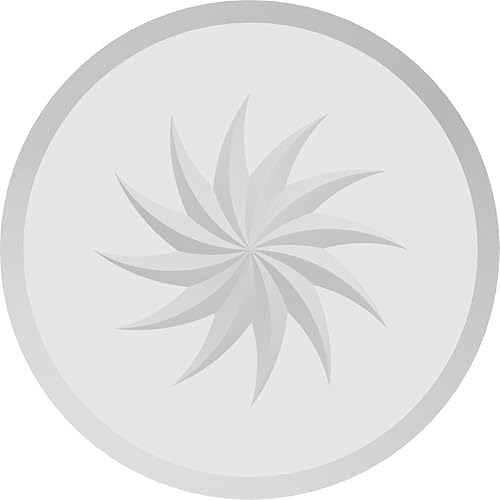 Miniatura 2 de Ekena Millwork ROSP050X050X100GRY13 Roseta estándar con borde biselado, 5 pulgadas de ancho x 5 pulgadas de alto x 1 pulgadas de alto, PVC