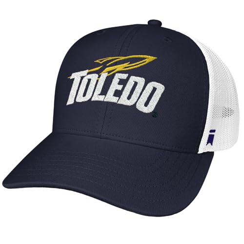 The University of Toledo Primary Logo Official Collegiate Team Logo Adjustable Snapback Trucker Hat - Unisex for Men and Women, Navy