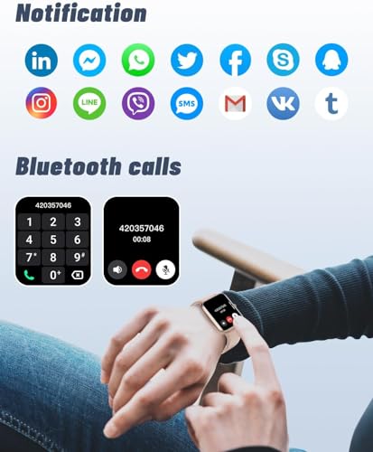 GRV Smartwatch, Pulsera Actividad Inteligente IP68 Impermeable Reloj Inteligente Mujer Hombre con Pulsómetro Monitor de Sueño Podómetro Notificación de Mensajes Reloj Deportivo - Imagen 3