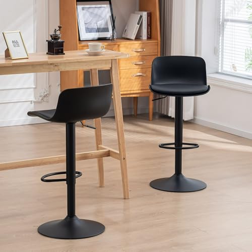 كرسي بار أنيق وعصري - مثالي للمطبخ والبار المنزلي ،ارتفاع قابل للتعديل يندمج هذا الكرسي بسلاسة مع أي ديكور، سواء كان حديثًا أو كلاسيكيًا لون (أسود)