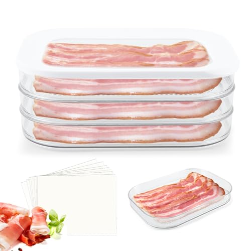 Restynic 3-Tier Stackable Airtight Deli Meat Container Set