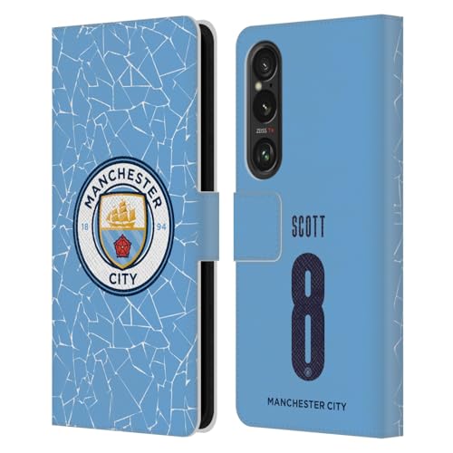 Head Case Designs Officially Licensed Manchester City Man City FC Jill Scott 2020/21 Women's Home Kit Group 1 Leather Book Wallet Case Cover Compatible with Sony Xperia 1 VI 5G